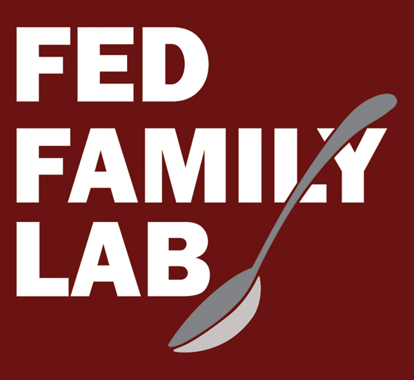 Fed Family Lab logo with a grey spoon and the name in black lettering